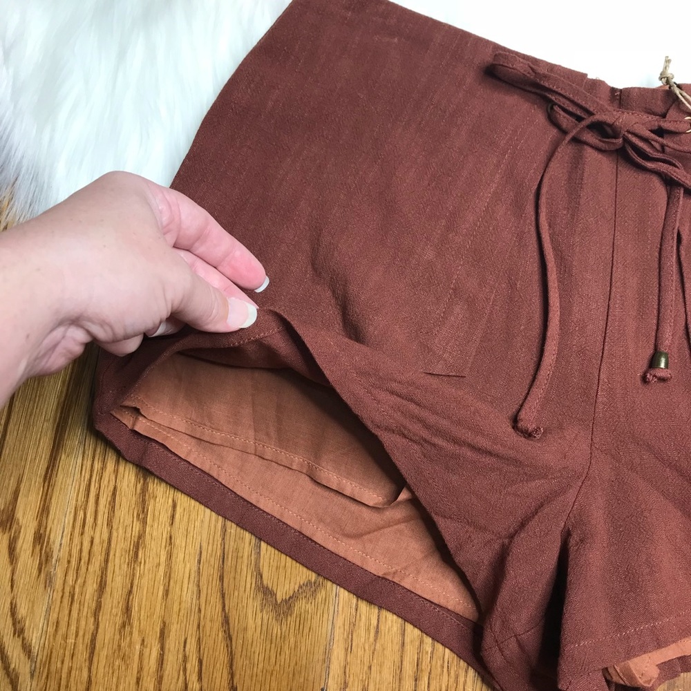 ❌SOLD MOON RIVER | Rust Shorts Size Large NWT - Picture 4 of 8